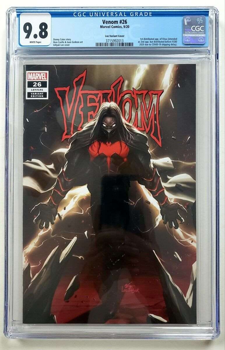 Venom, Vol. 4, #26, Inhyuk Lee Variant, 1st Full Appearance of Virus, CGC 9.8